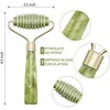 2PC Natural Jade Stone Gua sha Face Lift Roller Gouache Scraper Guasha Massage Tools Facial Body Anti Wrinkle Beauty Massager 5