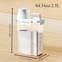 2.5L Covered Moisture-proof Sealed Storage Container - Used for Grain, Nut, Flour, Rice Food Storage Boxes 5