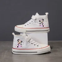 Girl Boys Kids disney Mickey Mouse Clubhouse High-top Low shoes Love Canvas Shoes Casual Cartoon comfort Children Print Shoes 70 1