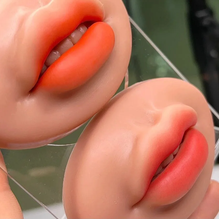 

5D Nude Open Mouth Lips Practice Silicone Skin For PMU Beginner and Experienced Tattoo Artists