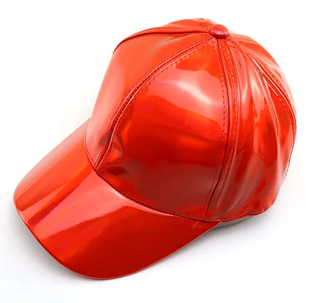 Laser Holographic Faux Leather Baseball Cap 6