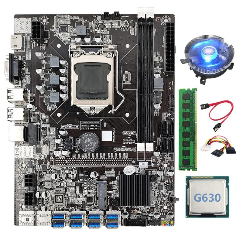 best budget gaming pc motherboard B75 BTC Mining Motherboard+SATA Cable+DDR3 4GB 1333Mhz RAM LGA1155 8XPCIE USB Adapter B75 USB BTC Miner Motherboard latest motherboard for desktop