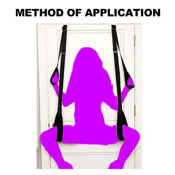 Hanging Door Sex Restraints Nylon Ankle Cuffs Handcuffs Seat Sexy Swing Chair Adults Open Leg Bdsm Products 1