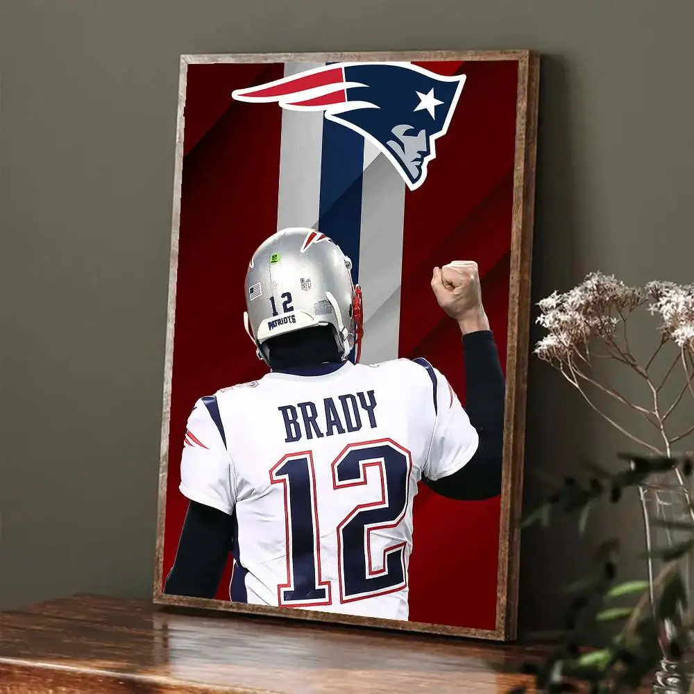 T-Tom Rugby B-Brady Poster Room Bar Cafe Decor Stickers Wall S