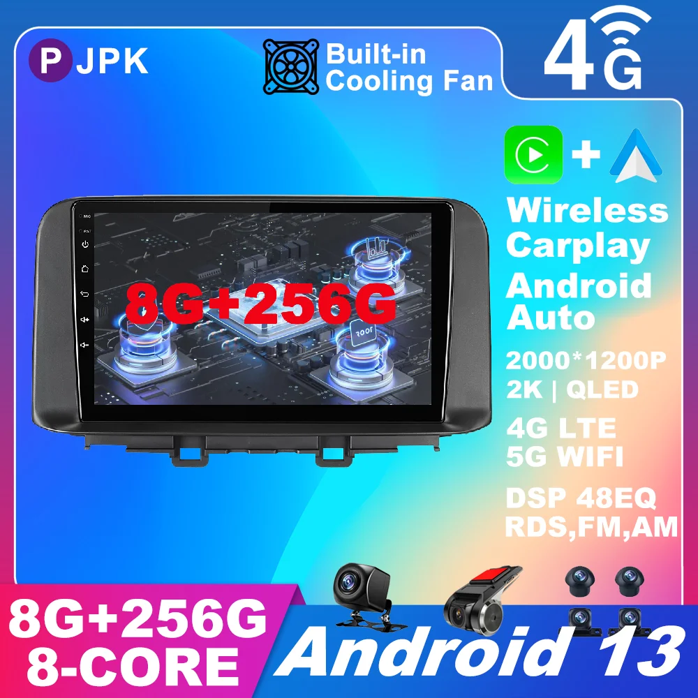 

Автомобильный радиоприемник 10,1 дюймов Android 13 для Hyundai Encino Kona 2018 - 2019 RDS WIFI мультимедиа ADAS QLED BT стерео DSP No 2din AHD видео