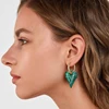 Boucles d'oreilles créoles tendance avec pendentif cœur bonbon, en acrylique doré et acier inoxydable, bijoux féminins