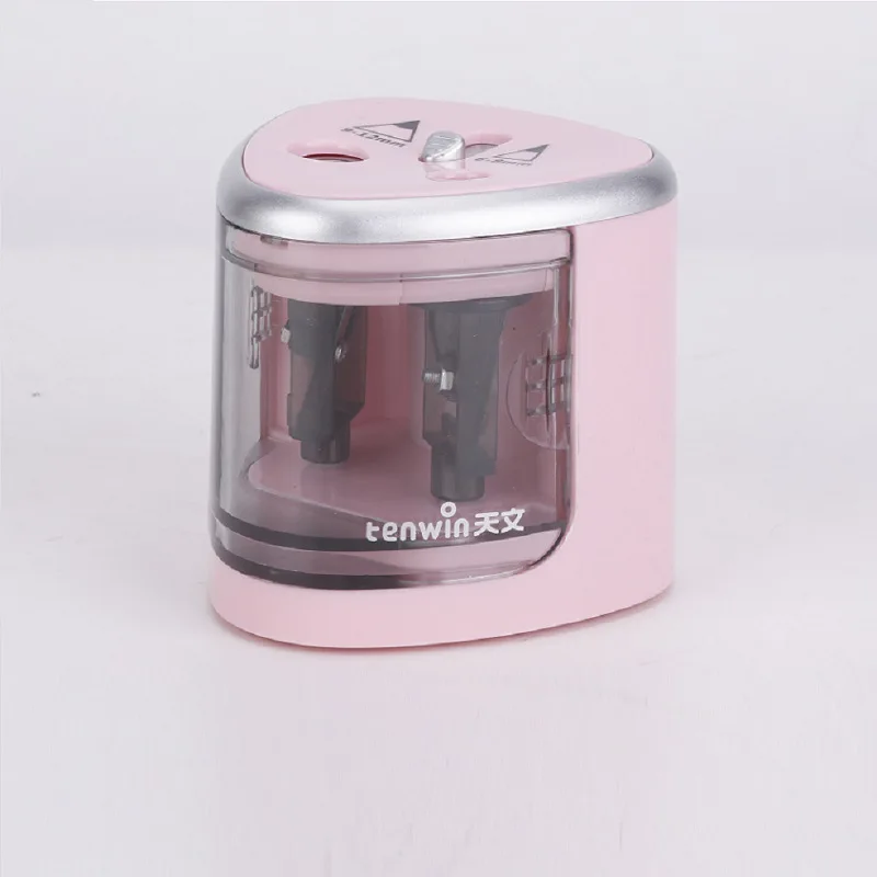 

Double Hole Electric Pencil Sharpener for School Students Office Stationery