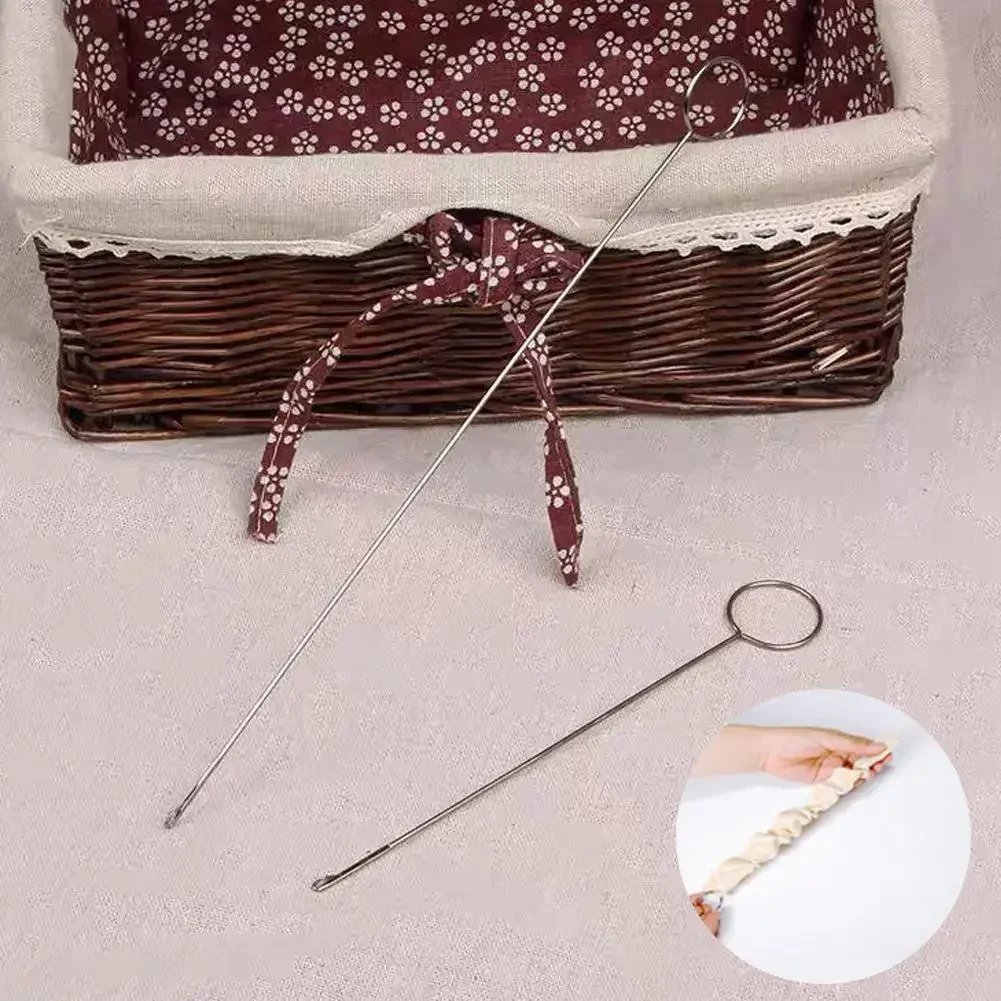 Sewing Loop Turner Hook Stainless Steel Loop Turner with Latch for Fabric Tube Belts Strips DIY Knitting Sewing Accessories