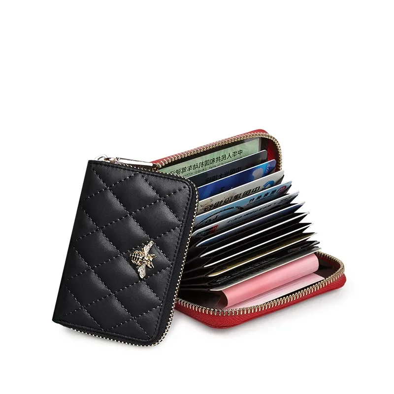 Wallet women's leather new women's card bag short anti-theft brush small pocket purse money clip fashion bag