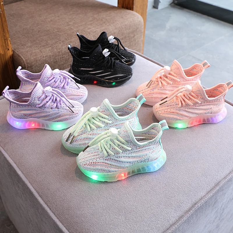 Size 21-30 LED Baby Luminous Shoes Boys Glowing Children Sport Sneakers for Kids Girls Breathable Toddler Shoes Led Flash Lights sports shoes kids sneakers kids shoes kids sports shoes