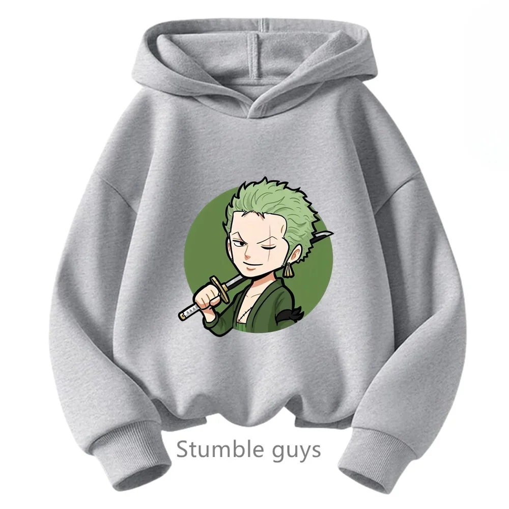 thumbnail image 1 of Sudadera con capucha de Anime One Pieces, ropa para niños, ropa para primavera y otoño para niñas, sudadera con dibujos animados de Luffy Zoro, traje para adolescentes, camisetas con capucha de Sonic, 1 of 5