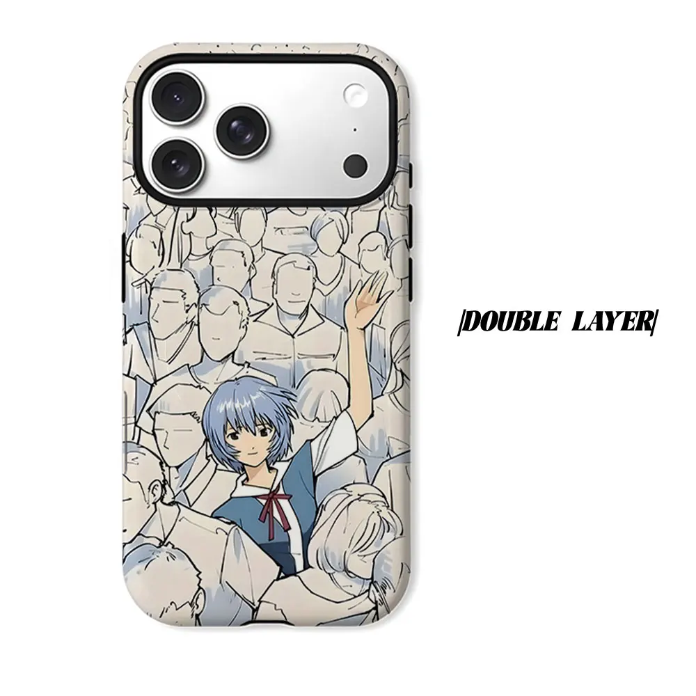 Rei Ayanami 2-in-1 Floral Hard Bumper Phone Case