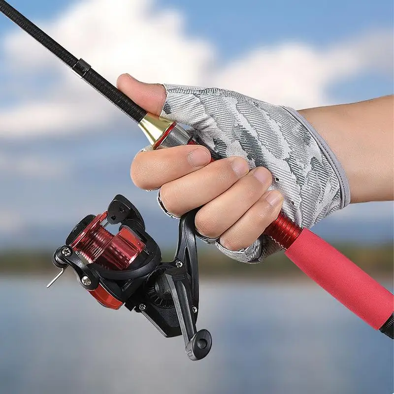 Fingerless Fishing Gloves Half Finger Anti Slip Fishing Gloves Outdoor Travel Gear Fish Accessories For Angling Camping Trip