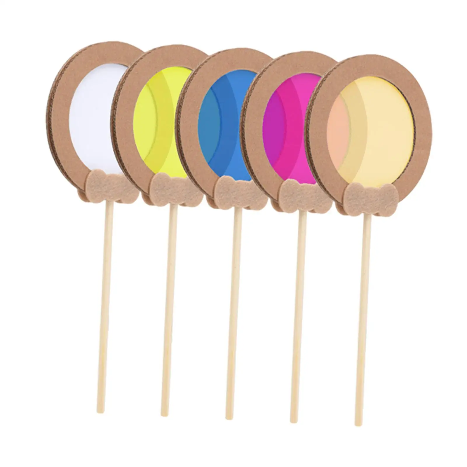 5 Pieces Color Paddles Teaching Tools for Birthday Gift Boys Girls Children