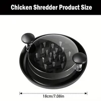 Broyeur de poulet amélioré avec couvercle transparent : grand outil rotatif antidérapant pour couper le poulet, le bœuf, le chou et les légumes 2