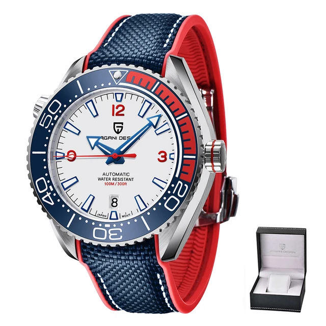 PAGANI DESIGN Classic Luxury Men's Automatic Watch Sapphire Glass Mechanical Wristwatch Stainless Steel 100M Waterproof Watches 