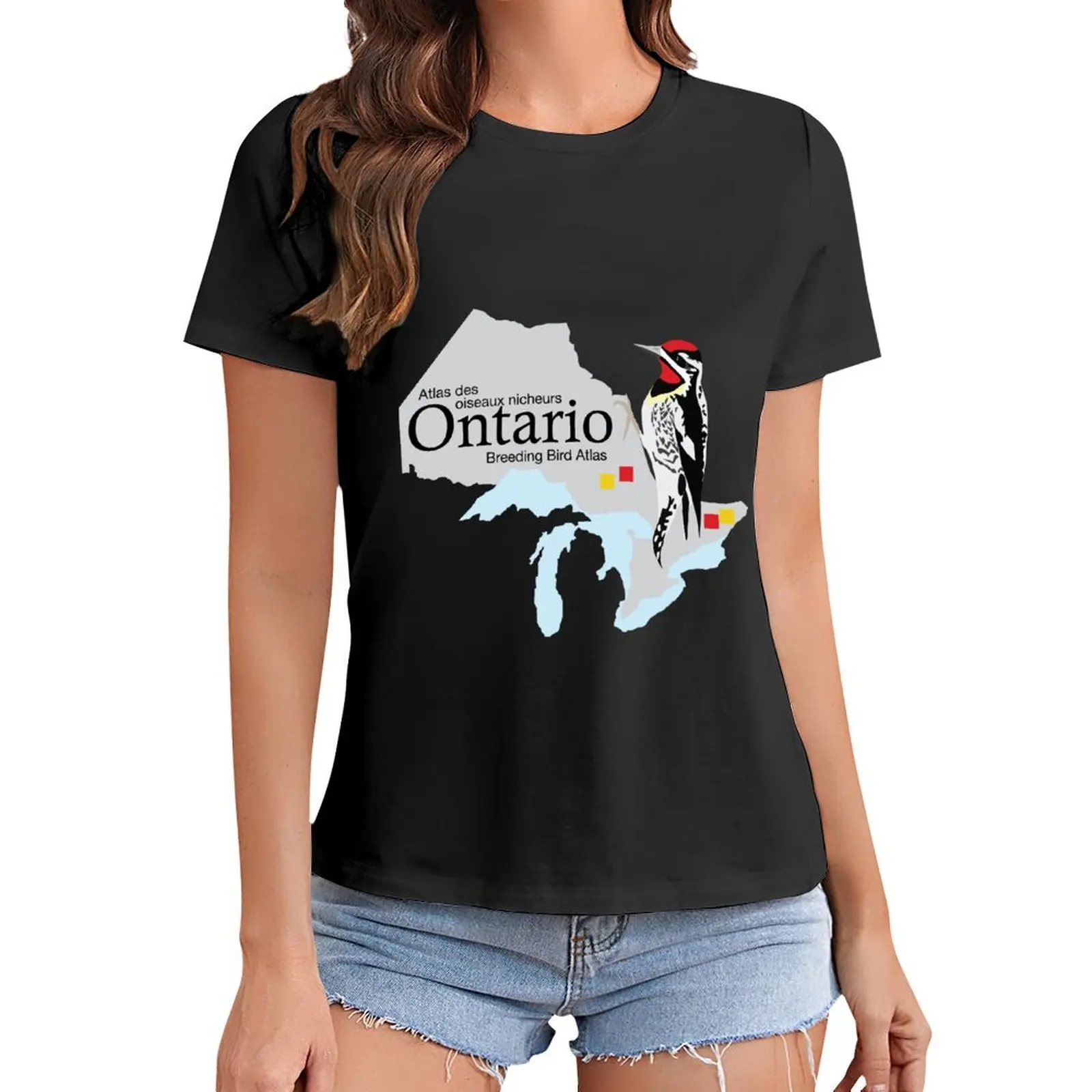 

Ontario Breeding Bird Atlas Standard Logo T-Shirt sweat korean fashion blanks t shirts for Women