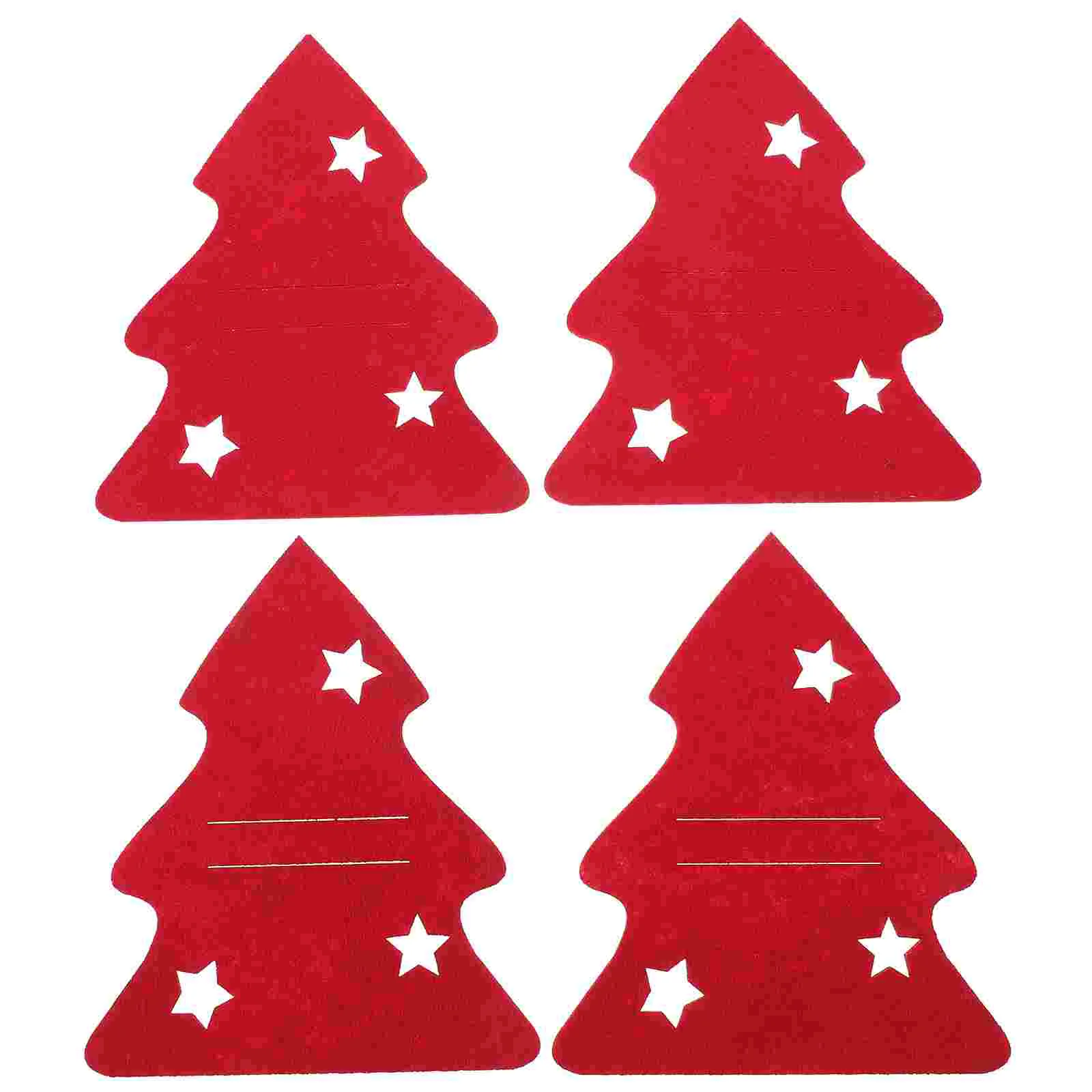 

8 Pcs Christmas Tree Cutlery Bag Bags Fork Decor Pouch Flatware Decorate Tableware