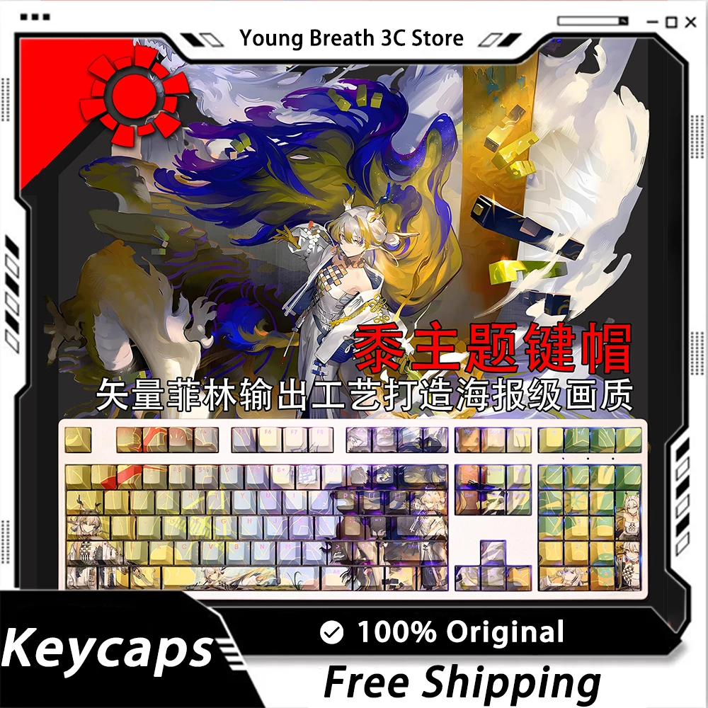

Custom Honkai: Star Rail Mechanical keyboard kit Keycap Light Transmission Keycaps 108Key PBT Keycap Set PC Gamer Accessories