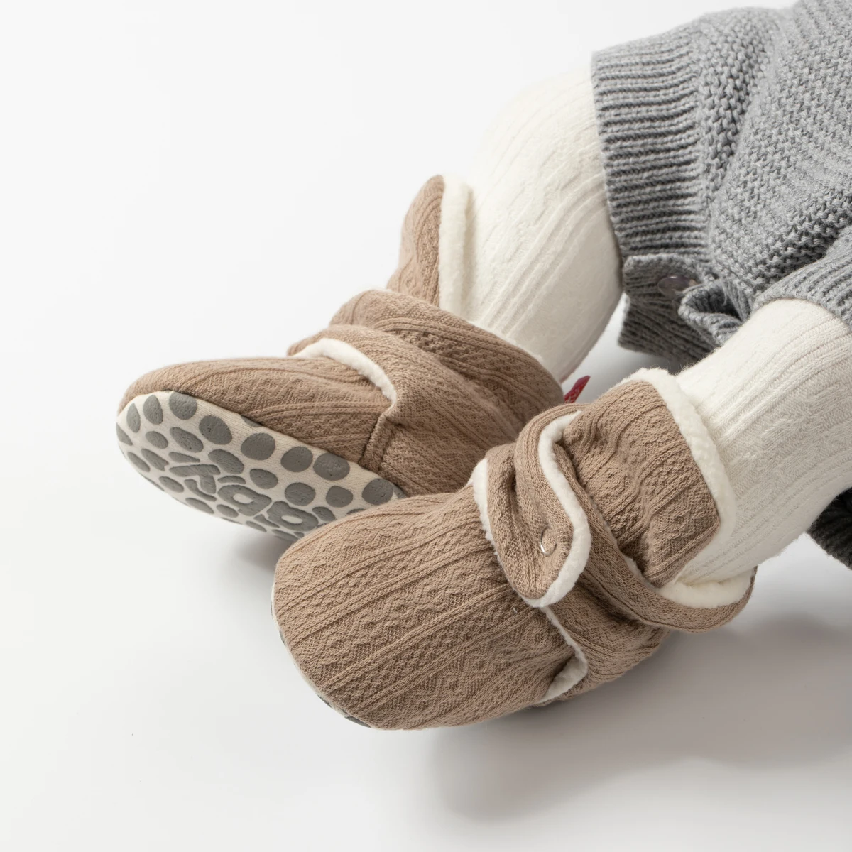KIDSUN Baby Shoes Socks Winter Warm Boys Girls Non-Slip First Toddler Shoes Newborn Indoor Footwear Shoes 6