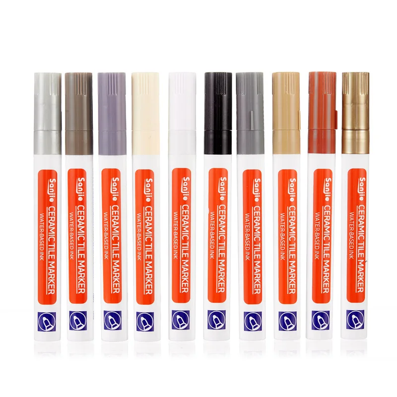 White Waterproof Tile Marker Grout Pen Wall Seam Pen for Tiles Floor Bathroom 12 Color