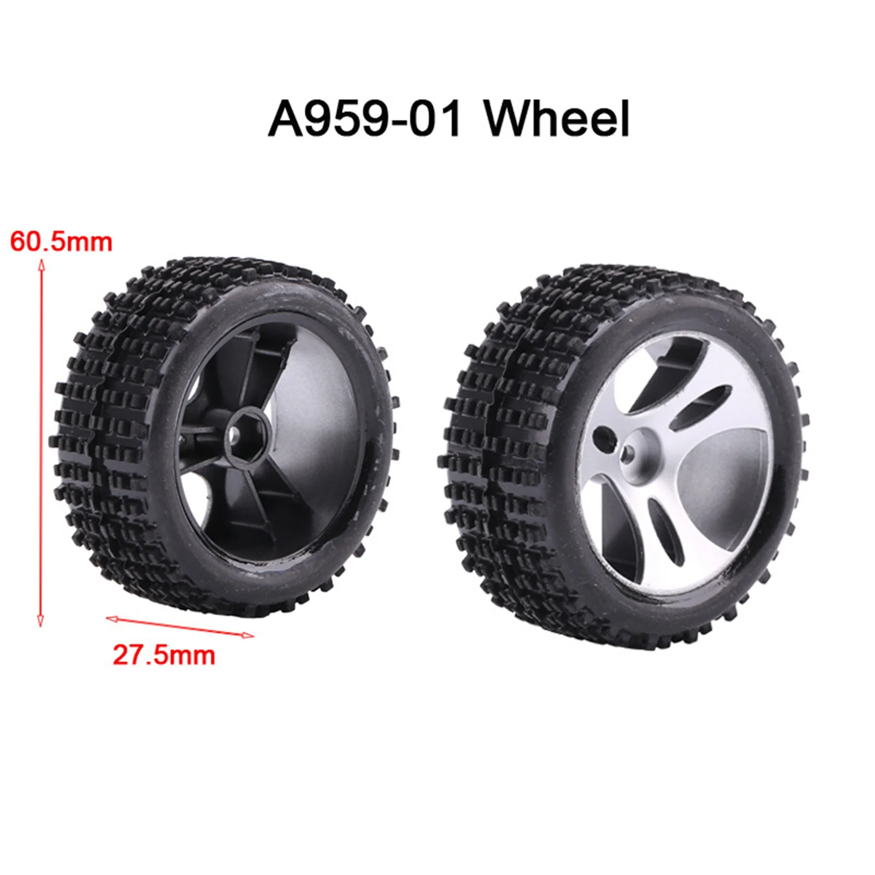 AEF1-8PCS 휠 타이어 타이어 A959-01 Wltoys A959 A959-B A959-A 1/18 RC 자동차 예비 부품 액세서리