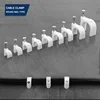 100PCS Circle Nail Clip Wire Management Clamp White Fixing Round Steel Nail Wall Hanging Cable Clips 4/5/6/7/8/9/10/12mm