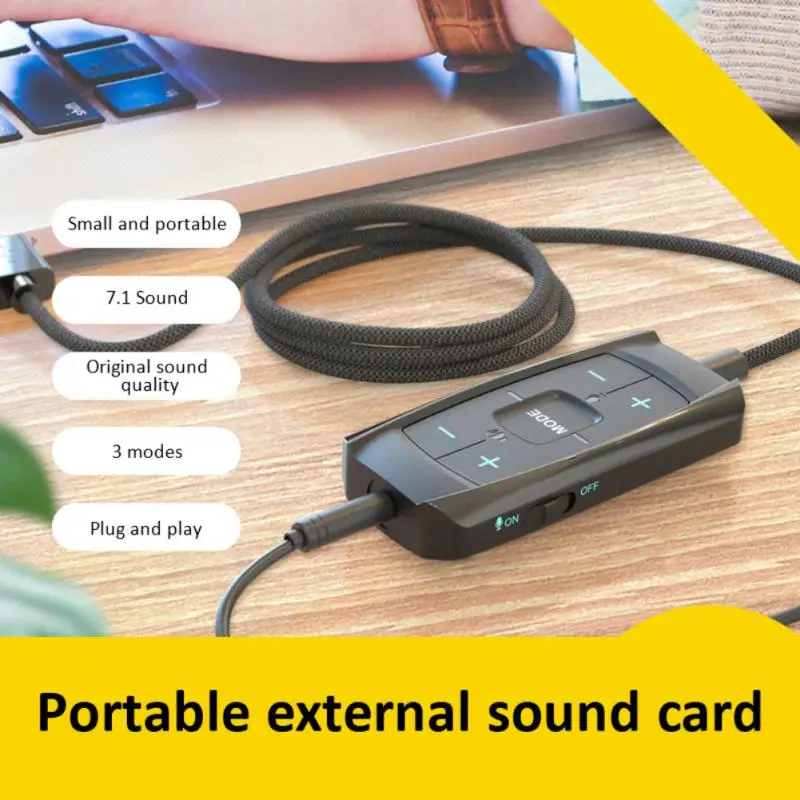 

Адаптер для микрофона Usb, совместим с подключи и работай, гибкие изысканные компьютерные аксессуары, звуковая карта Usb для Macbook, ПК, ноутбука