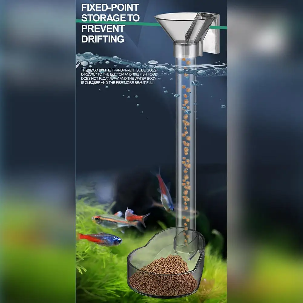 Aquarium Fish Feeder Tube Kit Multifunctional Large Capacity Food Dispenser For Aquarium Fish Tank