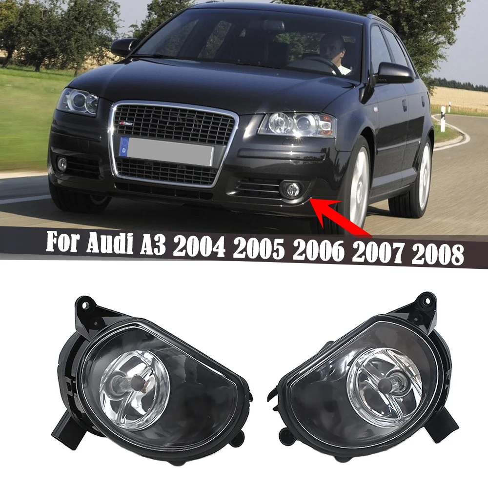 2Pcs Front Halogen Fog Lights For Audi A3 2004 2005 2006 2007 2008 Fog