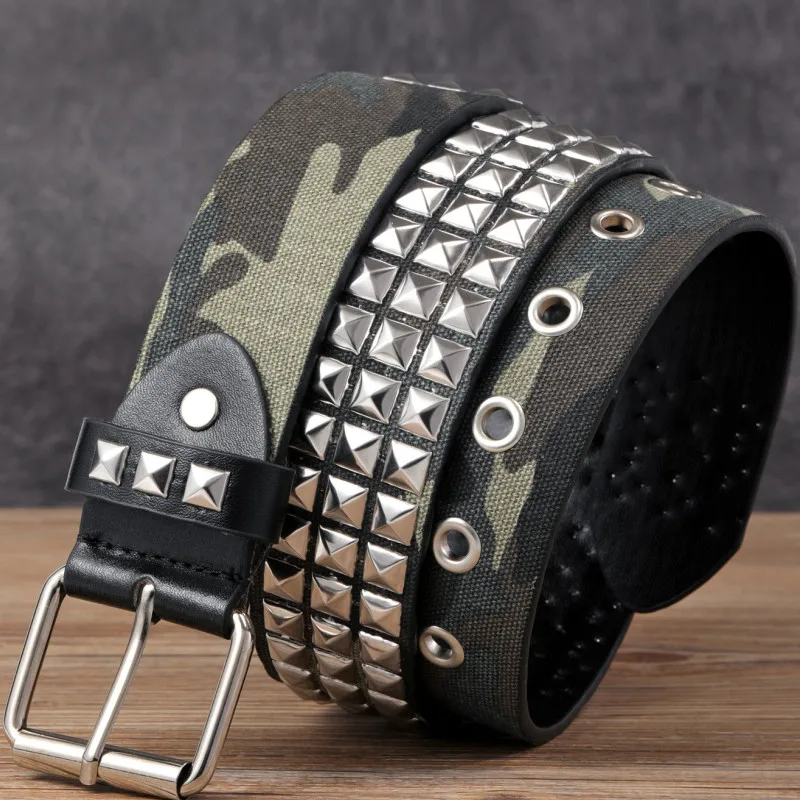 Gothic Accessory 3-Piece Y2K Punk Rock Belt Set - Black & White