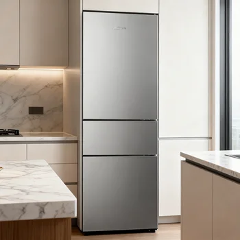 Wholesale 210L 3-Door Refrigerator & Freezer, Compact Energy-Saving Fridge for Homes and Rentals, Cooling Equipment 1