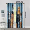 2pcs, Curtains&Drapes 2D print Whimsical Cat Machine Washable Polyester (without rod) Decorations Clearance Ldeal for Bedroom, 4