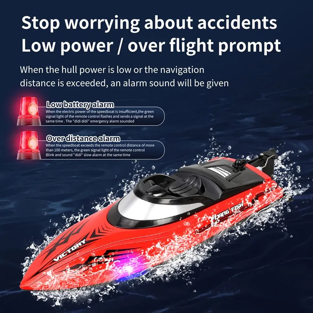 HJ811 2.4G RC 보트, 25 km/h 고속 레이싱 보트, 셀프 팁 기능, 여름 물 장난감, 어린이 선물