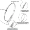 Fansilver S925 Sterling Silver Rings for Women Men 18K White Gold Plated Tarnish Resistant Tarnish Stackable Rings Wholesale 2