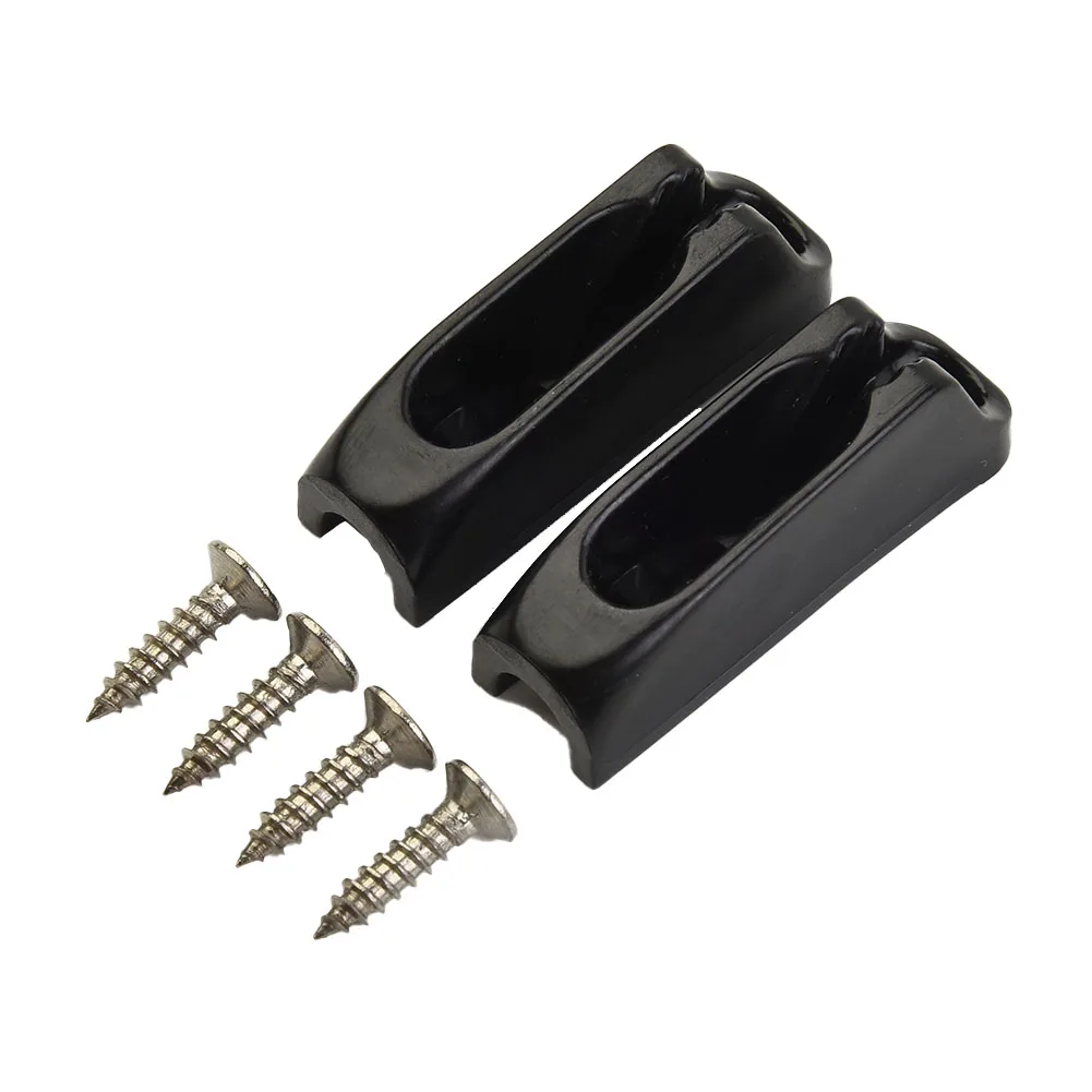 Rope Self-locking Rope 2Pcs Black Boat Clam Cleat Cord Lock Self-locking Cord For Marine Accessories High Quality