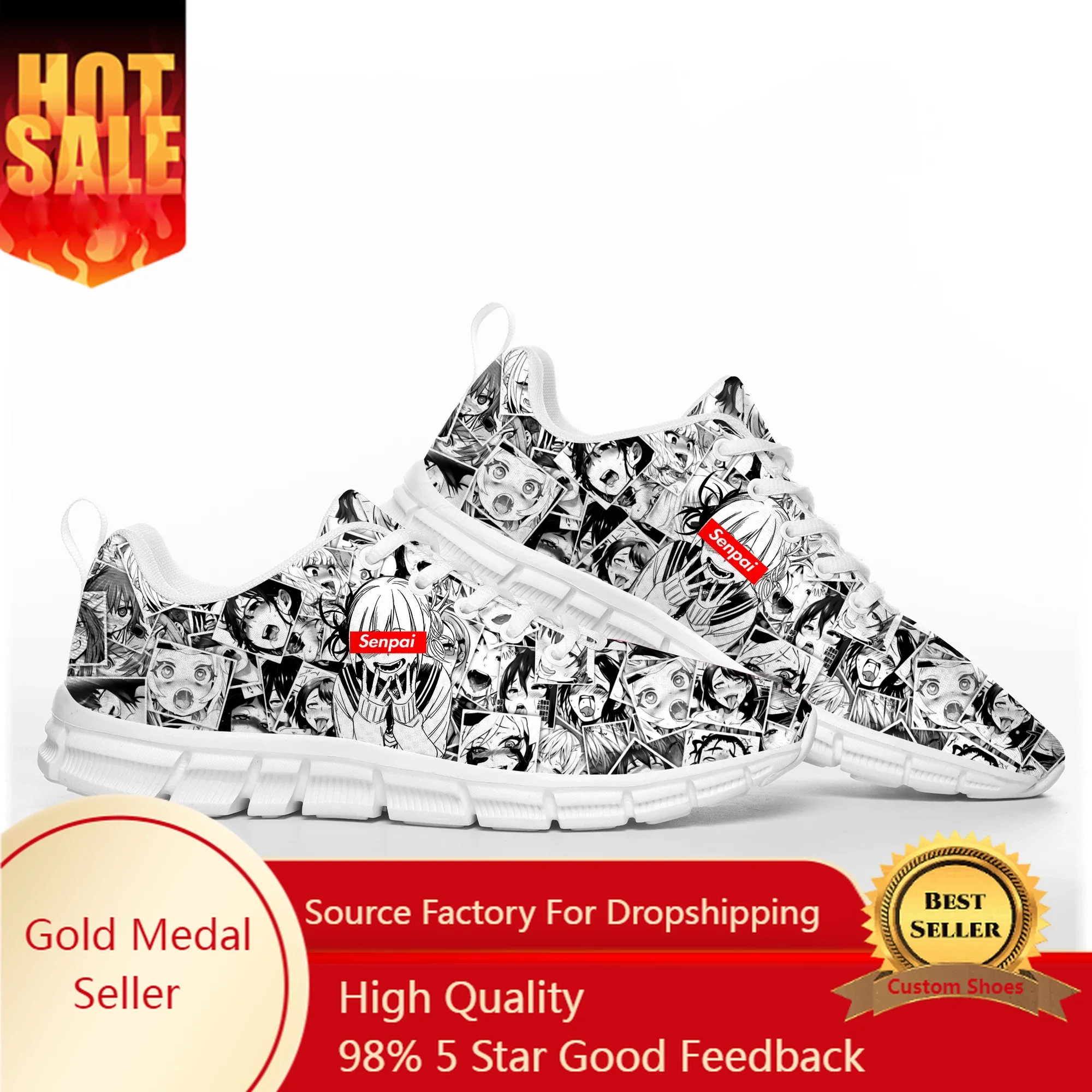 

Sexy Ahegao Hentai Cartoon Sports Shoes Mens Womens Teenager Kids Children Sneakers Casual Custom High Quality Couple Shoes