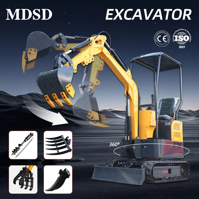1-2 Ton Mini Excavator With Multiple Accessories Available The Epa Euro 5 For Customized Mini Excavator For Farms And Orchards 1