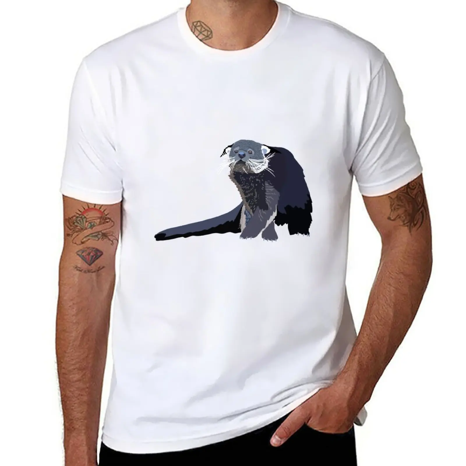 

New B is for Binturong T-Shirt Short sleeve tee summer tops kawaii clothes heavy weight t shirts for men