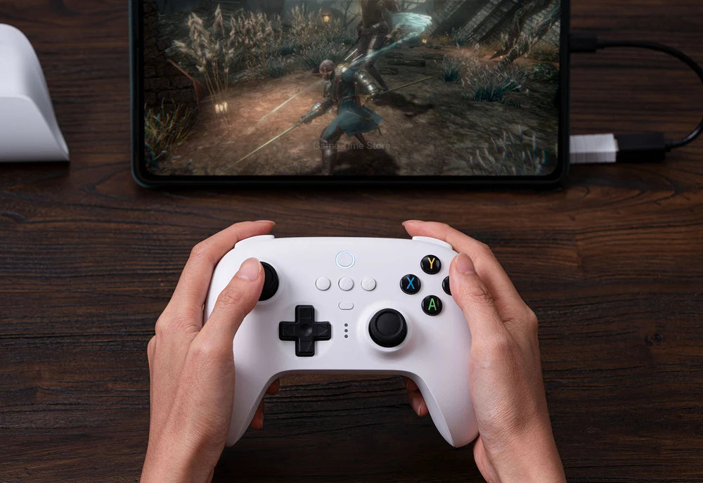 8bitdo ultimate. 8bitdo ultimate 2.4g. кнопки для 8bitdo ultimate. геймпад беспроводной/проводной 8bitdo ultimate 2.4g (genshin impact) голубой.