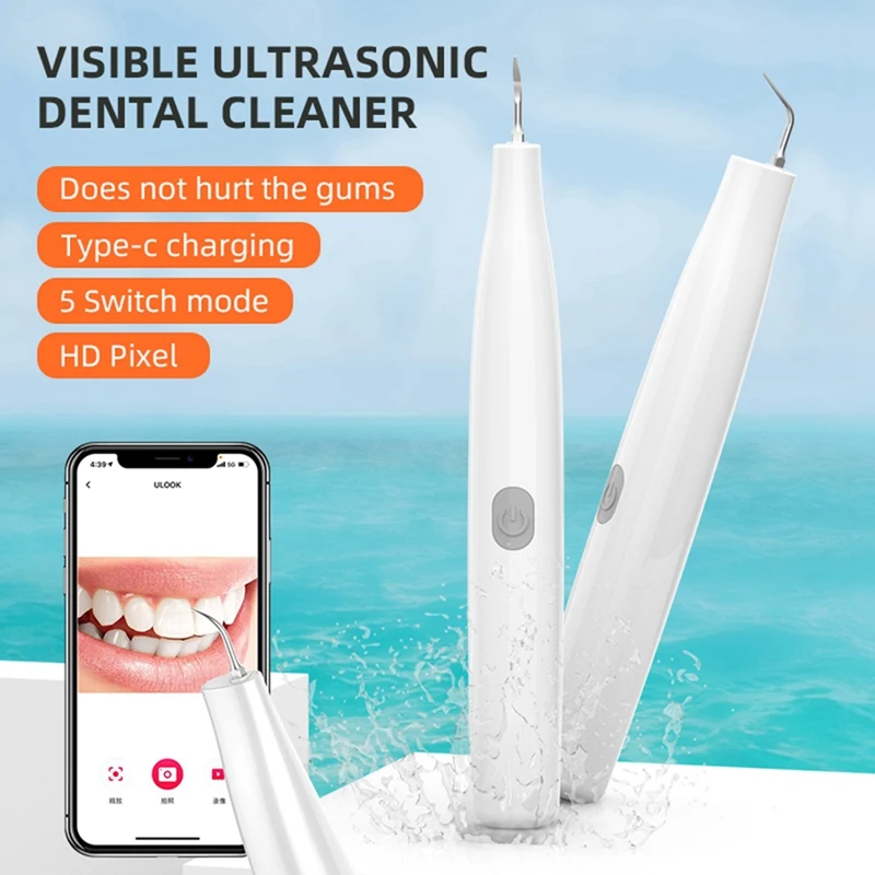 

APP Visual Ultrasonic Scaler With Camera LED Calculus Oral Tartar Remover Tooth Stain Cleaner Teeth Whitening