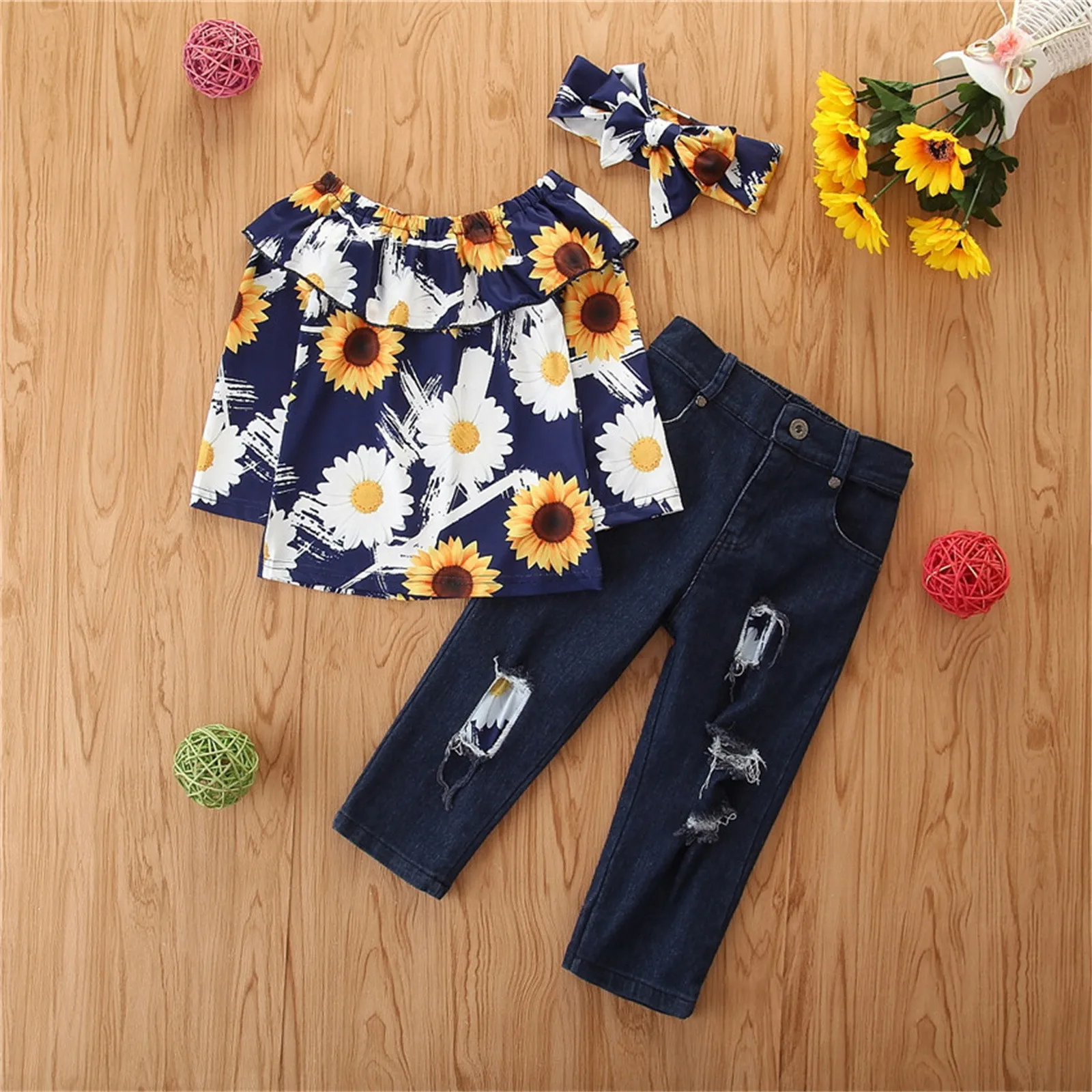 White Mouse Toddler Girls Outfit 