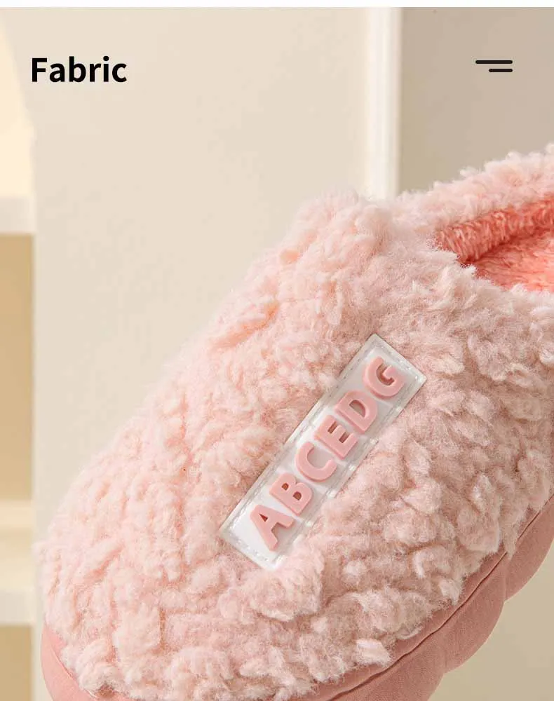Evshine Neue Winter Warme Baumwolle Hausschuhe Für Frauen Baumwolle Hausschuhe Wohnzimmer Schlafzimmer Frauen Hausschuhe Komfort Casual Haus Rutschen – Detail 6