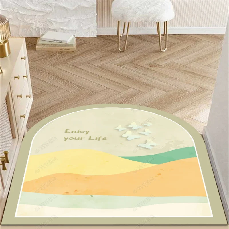 Modern Simple Entry Soft Carpet, Living Room, Sofa, Coffee Table Carpets, Nordic Study Cloakroom, Non-Slip Rug, Affordable