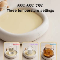 220V Electric Heating Coaster Heater Mug Warmer For Coffee Milk Tea Thermostatic Heating Mat 3 Gear Temperature Kitchen Supplies 2
