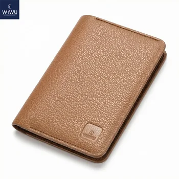Portafoglio WiWU Master Passport RFID Anti-skimming in Pelle PU, Borsa Organizzatrice Delicata sulla Pelle, Custodia per Trasporto e Conservazione