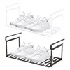 Simple Partition Shoe Tray Multi-Purpose Cabinet Shoes Shelves Space-saving Folding Shoe Storage Rack Under Shoe Rack 2