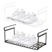Simple Partition Shoe Tray Multi-Purpose Cabinet Shoes Shelves Space-saving Folding Shoe Storage Rack Under Shoe Rack 2