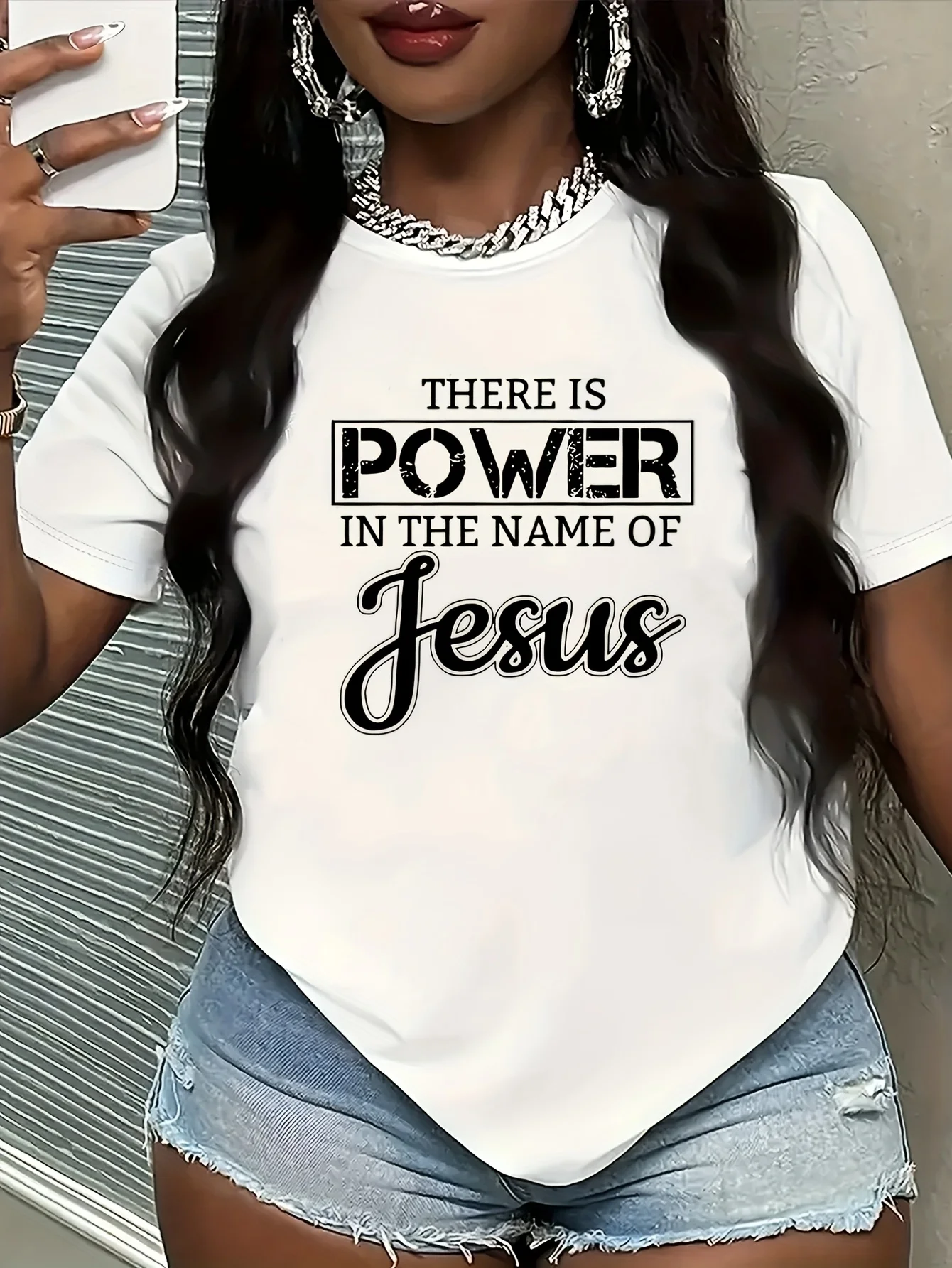 Fashionable Letter Cartoon Print Women'S Round Neck T-shirt Simple Design Comfortable And Breathable Suitable For Daily Leisure 3
