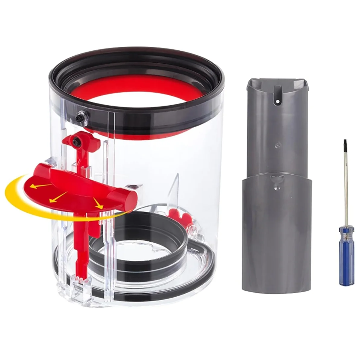

Dust Bin & Bin Runner Replacement for Dyson V10 SV12 Vacuum Bin Cyclone Baffle Dust Bucket Part No.969509-02 with Tool